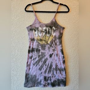 Tye Dyed ACDC mini tank dress